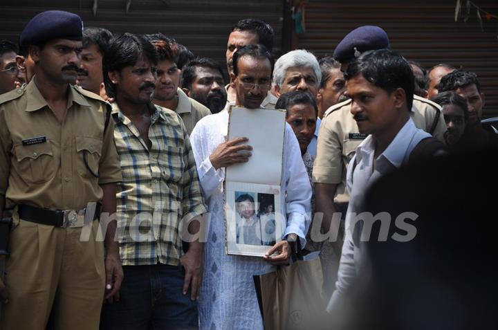 Funeral of Legendery Gazal Singer 'Jagjit Singh' at Chandanwadi Crematorium, Amrin Lines in Mumbai