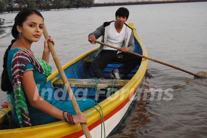 Still image of Aastha and Atharva