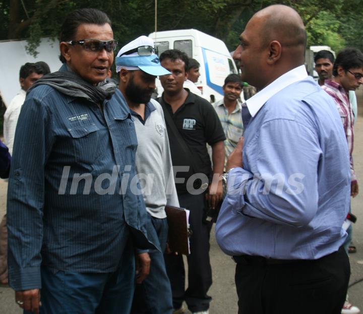 Mithun Chakraborty with Premal Goragandhi on the sets of AAP Entertainment &quot;Tukkaa Fitt&quot;