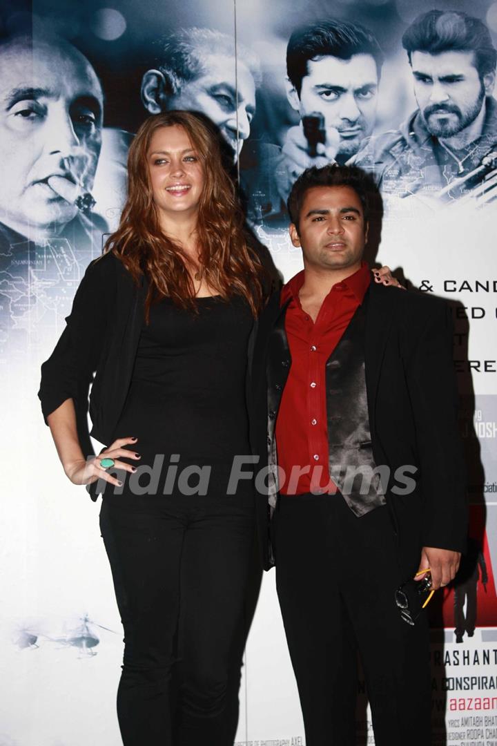 Sachin Joshi and Candice Boucher at Press Conference of film 'Aazaan'