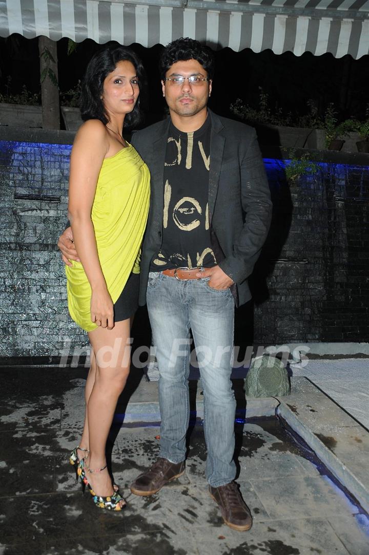 Riyaz Ganji with his wife at Grand launch of 'CAVE' for the first time in Mumbai a Sunken Bar