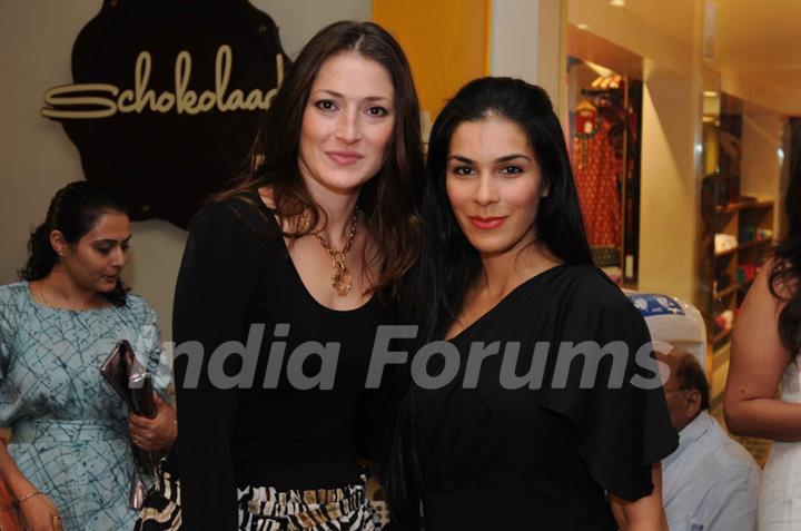 Dina with Namrata Shroff at launched of Anita Dongre desert cafe - Schokolaade at Khar Linking Road