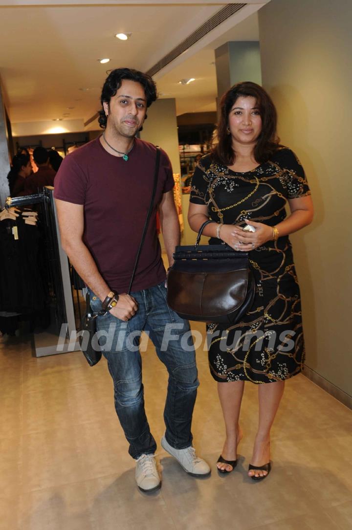 Salim Merchant with wife at launched of Anita Dongre desert cafe - Schokolaade at Khar Linking Road