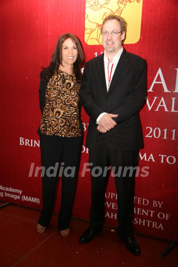 George Harrison with wife Olivia Harrison at on Day 7 of 13th Mumbai Film Festival