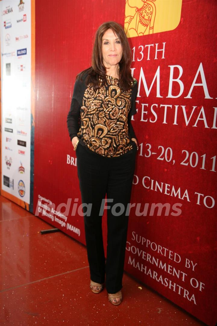 Olivia Harrison at on Day 7 of 13th Mumbai Film Festival