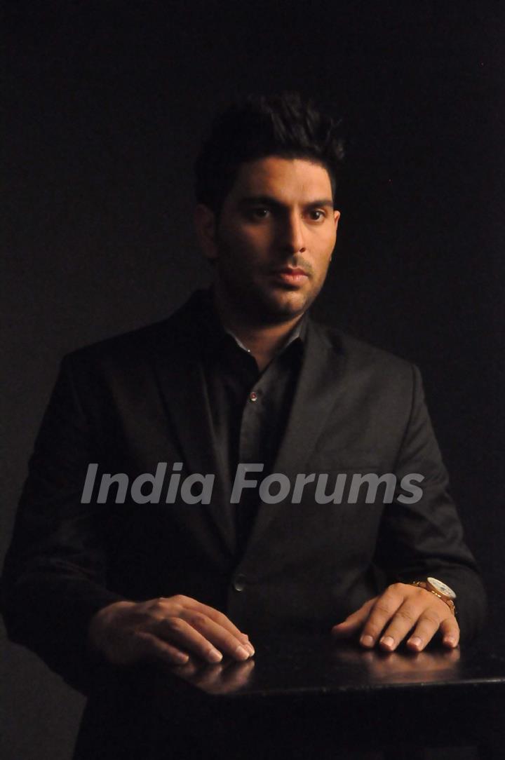 Indian cricketer Yuvraj Singh during the photo shoot for the ad campaign of luxury watch brand Ulysses Nardin in Mumbai. .