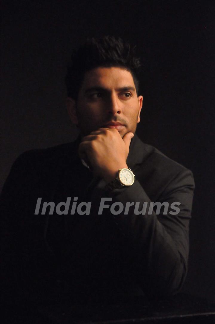 Indian cricketer Yuvraj Singh during the photo shoot for the ad campaign of luxury watch brand Ulysses Nardin in Mumbai. .