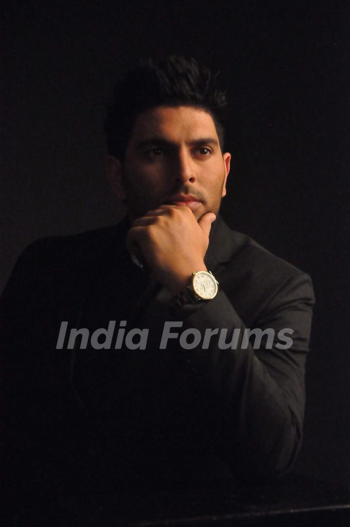 Indian cricketer Yuvraj Singh during the photo shoot for the ad campaign of luxury watch brand Ulysses Nardin in Mumbai. .