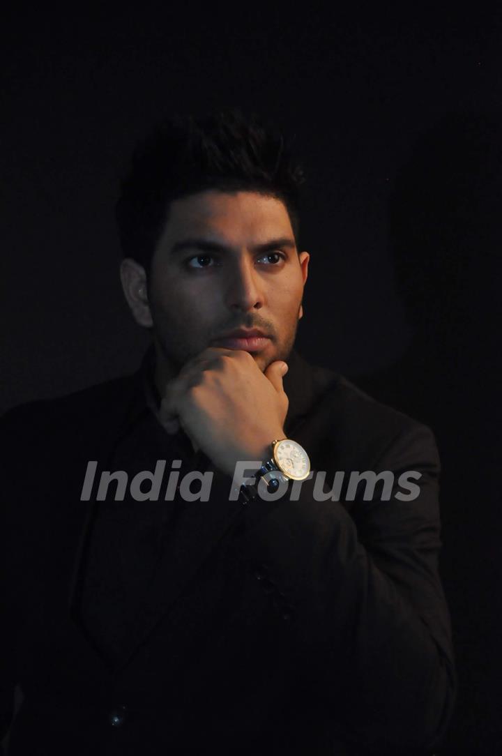 Indian cricketer Yuvraj Singh during the photo shoot for the ad campaign of luxury watch brand Ulysses Nardin in Mumbai. .