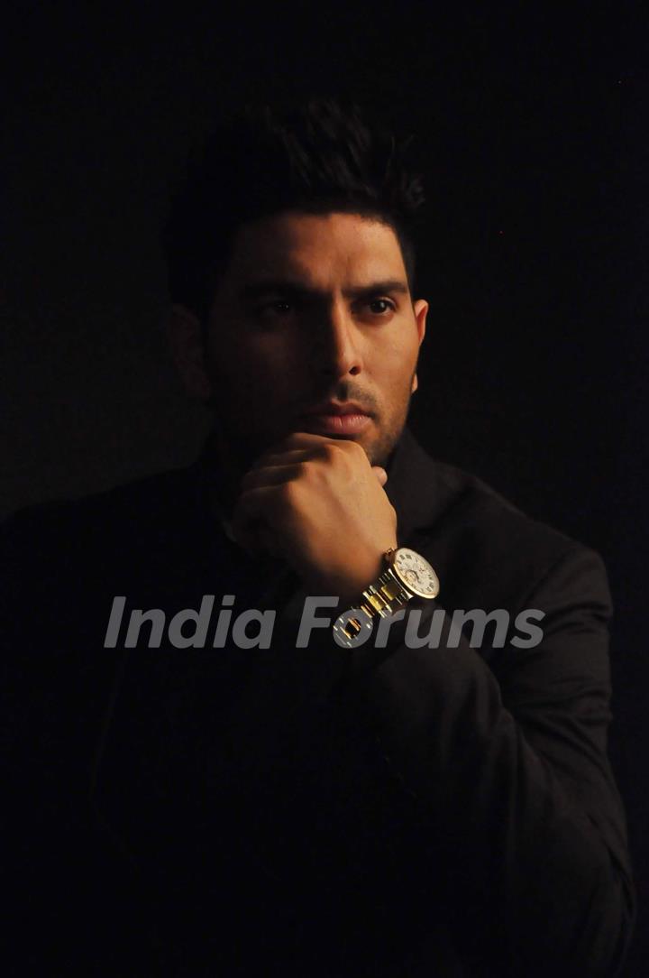 Indian cricketer Yuvraj Singh during the photo shoot for the ad campaign of luxury watch brand Ulysses Nardin in Mumbai. .