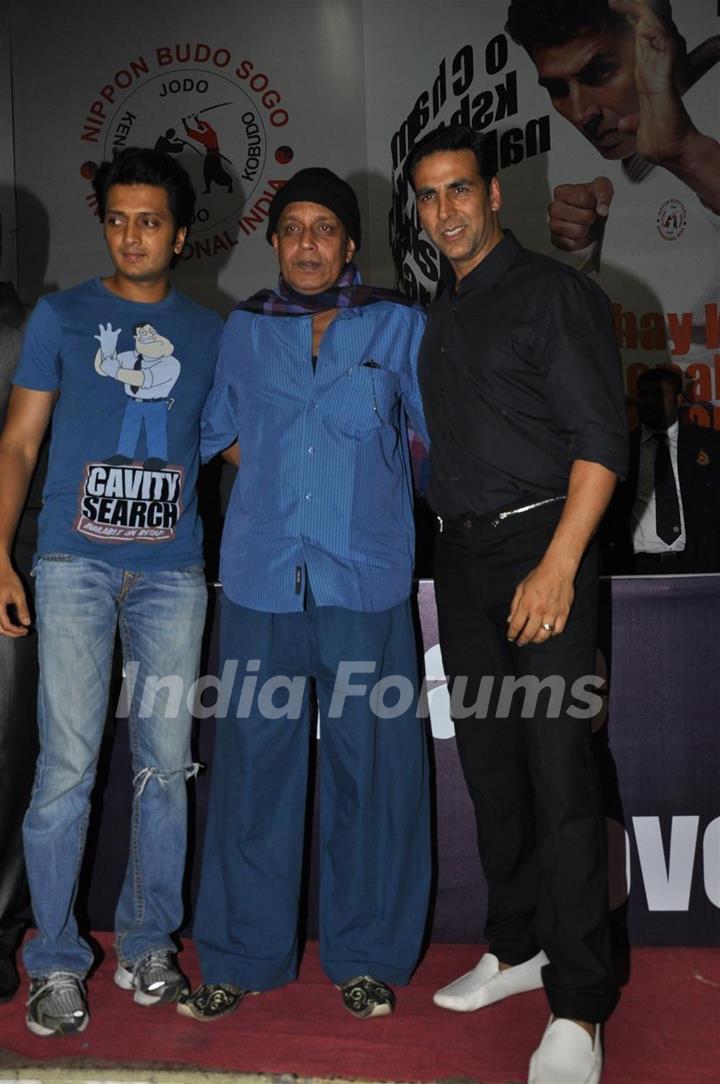 Akshay Kumar, Ritesh Deshmukh and Mithun grace the Karate event at Andheri Sports Complex