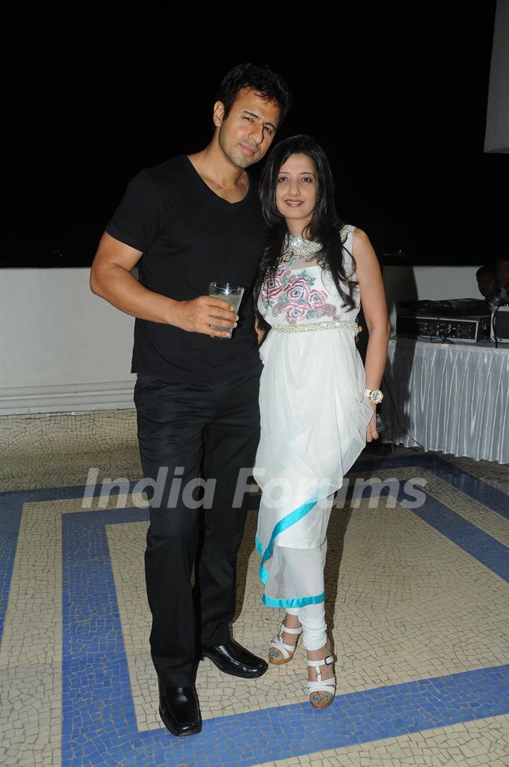 Aryan Vaid with Amy Billimoria at Pre Diwali terrace party