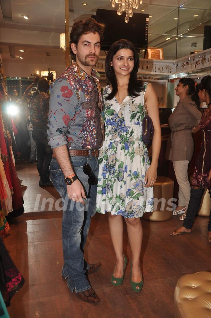 Prachi Desai and Neil Nitin Mukesh at the opening of Love and Latte coffee shop in Bandra