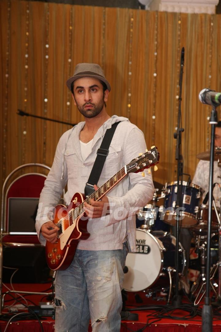 Ranbir Kapoor for the film 'Rockstar' concert press meet at Santacruz in Mumbai