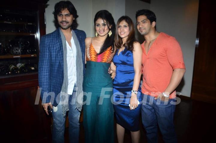 Amit Tandon with Gaurav and Mouni at the bash of Munisha Khatwani