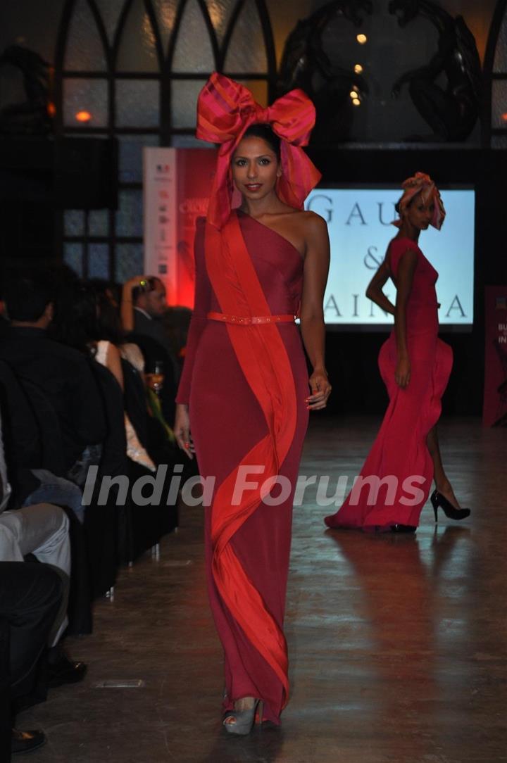 Models walk the ramp for Feme Fashions hosted by Suzanne Roshan