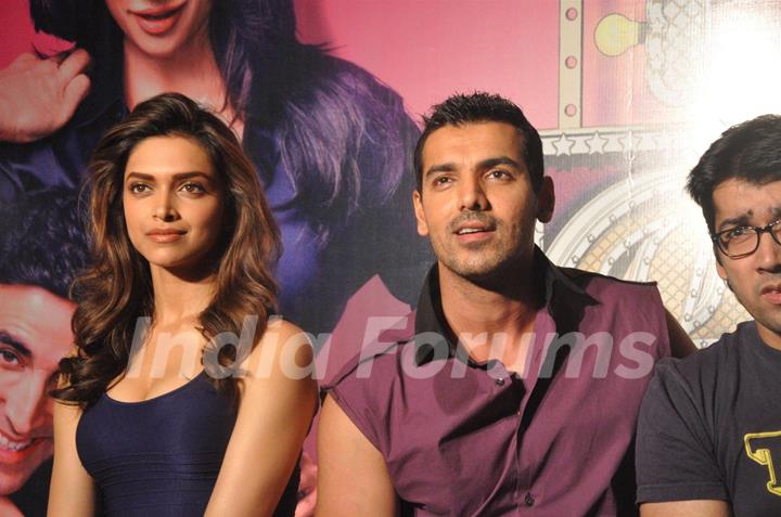 John Abraham and Deepika at Desi Boyz music launch at Enigma