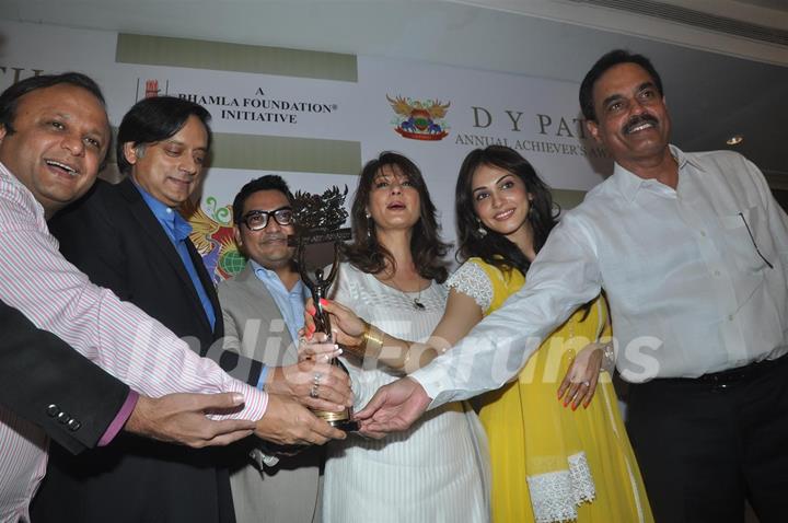 Eesha Kopikar and others grace the press meet of DY Patil Annual Achiever's Awards at Worli