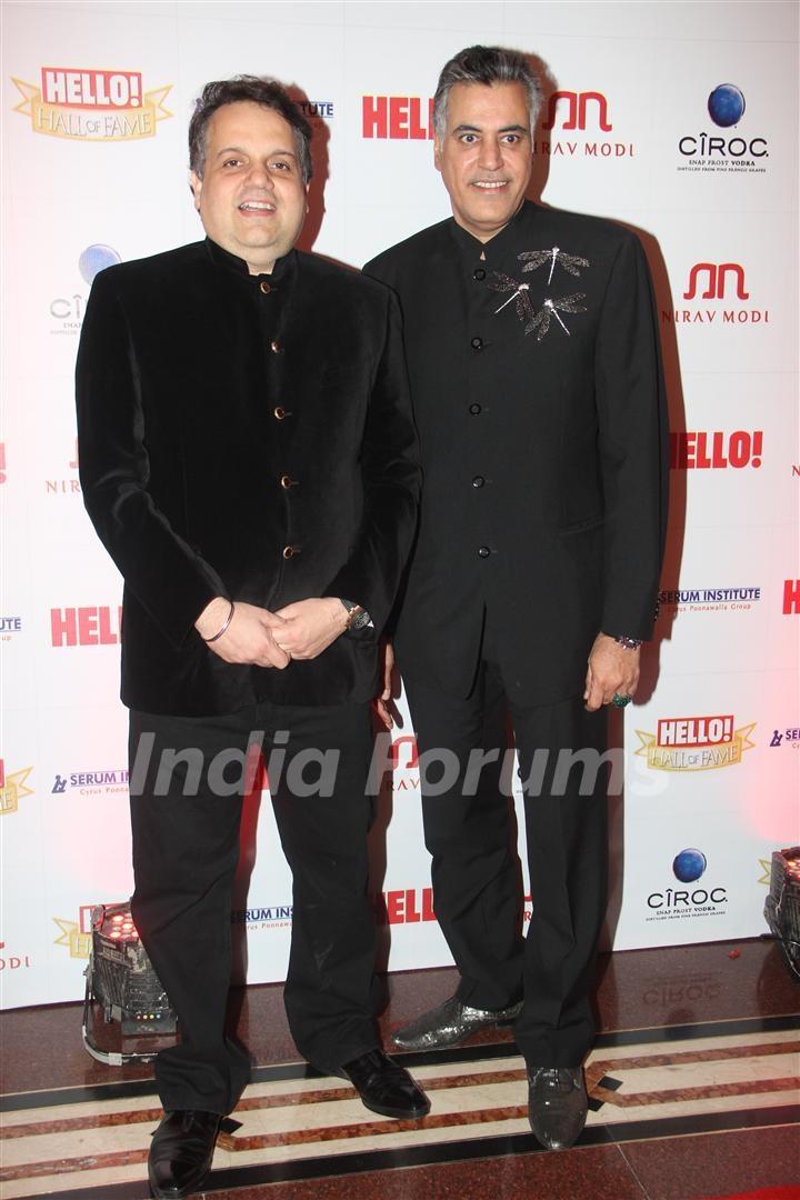 Abu Jani & Sandeep Khosla at Hello! Hall of Fame Awards 2011