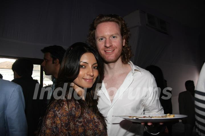 Shama Sikander and Alex O Neil at the 1st anniversary celebrations of accessories brand 'Audelade'