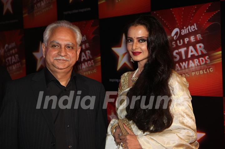 Ramesh Sippy and Rekha at Super Star Awards in Yashraj