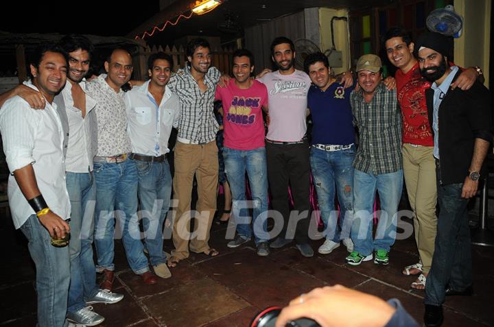 Bakhtiyaar Irani with his friends in his surprise party