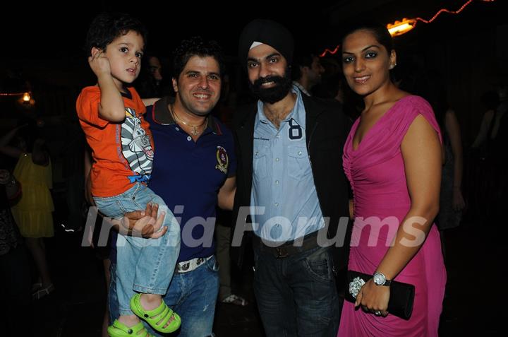 A D Singh and his wife with Bakhtiyaar surprise party