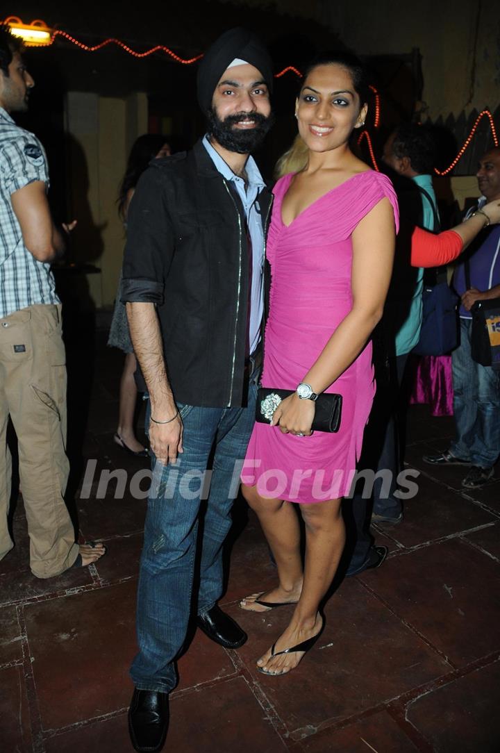 A D Singh with his Wife at Tanaaz Irani hosts a surprise party for her husband Bakhtiyaar Irani