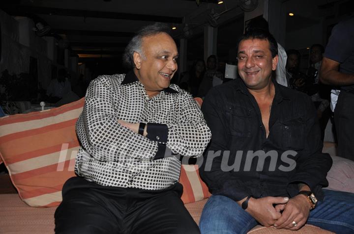 Sanjay Dutt with Bharat Shah launches film 'Ghost' music at Olive Kitchen and Bar at Bandra in Mumba