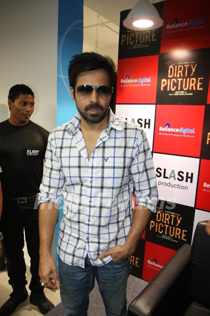 Emraan Hashmi promotes his film 'The Dirty Picture' at Reliance Digital Stores in Mumbai