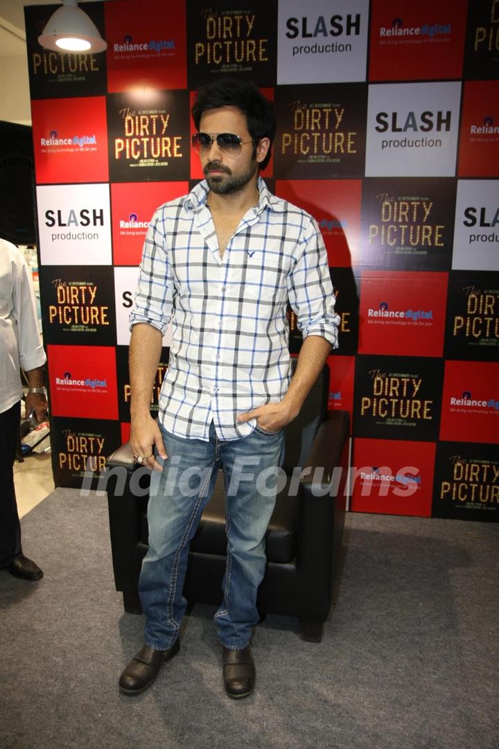 Emraan Hashmi promotes his film 'The Dirty Picture' at Reliance Digital Stores in Mumbai