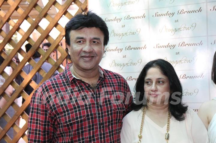 Anu Malik with wife grace Sunday Brunch at Bungalow 9 in Mumbai