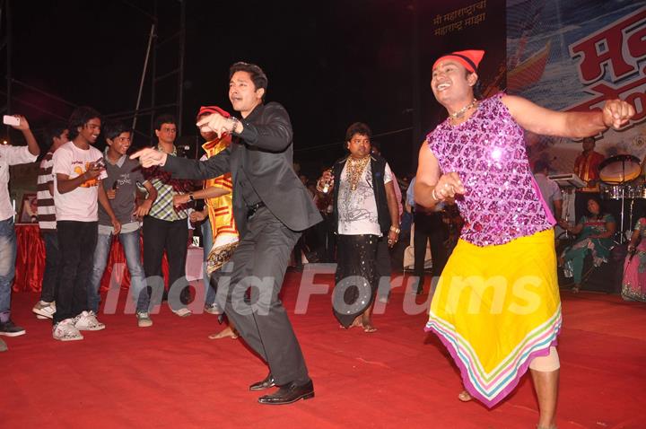 Shreyas Talpade at MNS Koli festival at Mahim