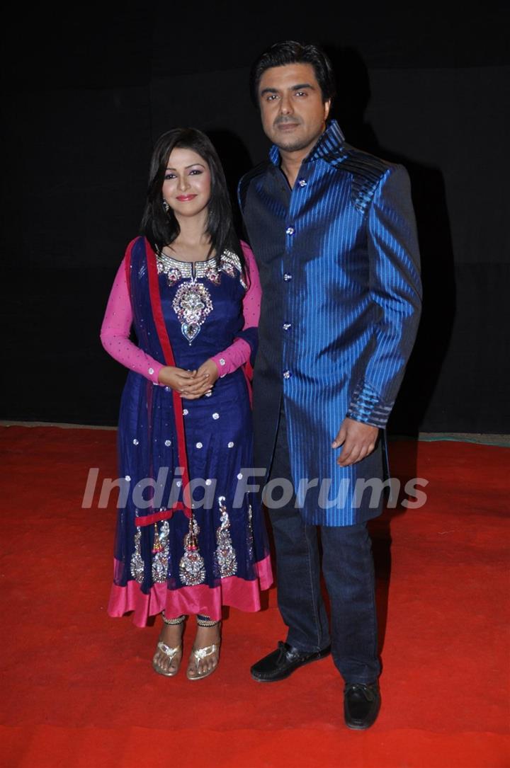 Sameer Soni and Keerti Nagpure at Golden Petal Awards By Colors in Filmcity, Mumbai