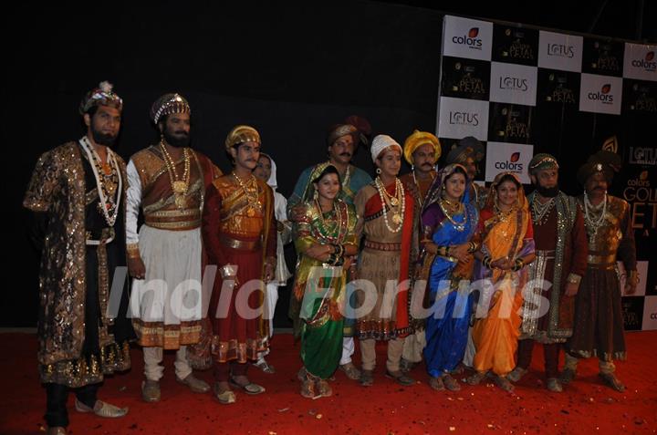 Cast of Veer Shivaji at Red Carpet of Golden Petal Awards By Colors in Filmcity, Mumbai