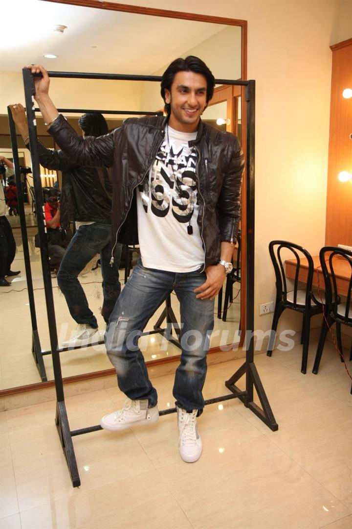 Ranveer Singh at press meet of film 'Ladies vs Ricky Bahl' at Yashraj Studios in Mumbai