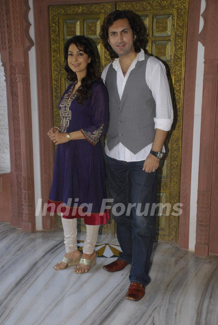 Juhi Chawla and Rahul Sharma during his meet with the Thalassaemia Patients at Malabar Hill in Mumba