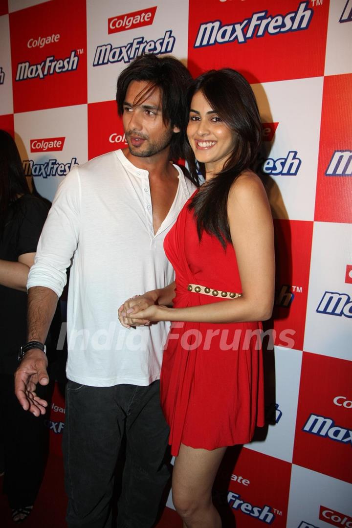 Shahid Kapoor and Genelia Dsouza grace the Colgate MaxFresh party at Bunglow 9