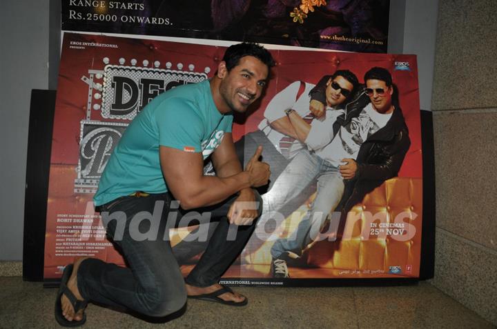 John Abraham at screening of film 'Desi Boyz'