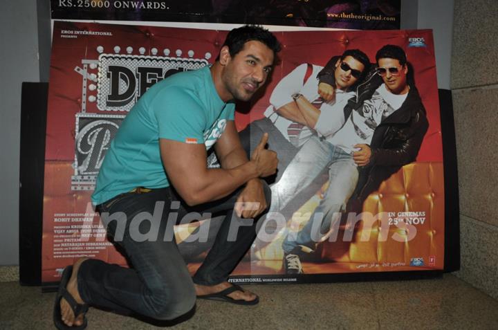 John Abraham at screening of film 'Desi Boyz'