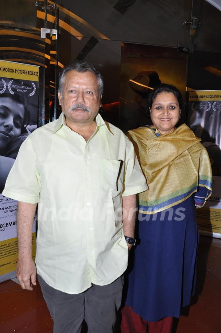 Pankaj Kapoor and Supriya Pathak grace the premiere of film 'Land Gold Women' at Cinemax