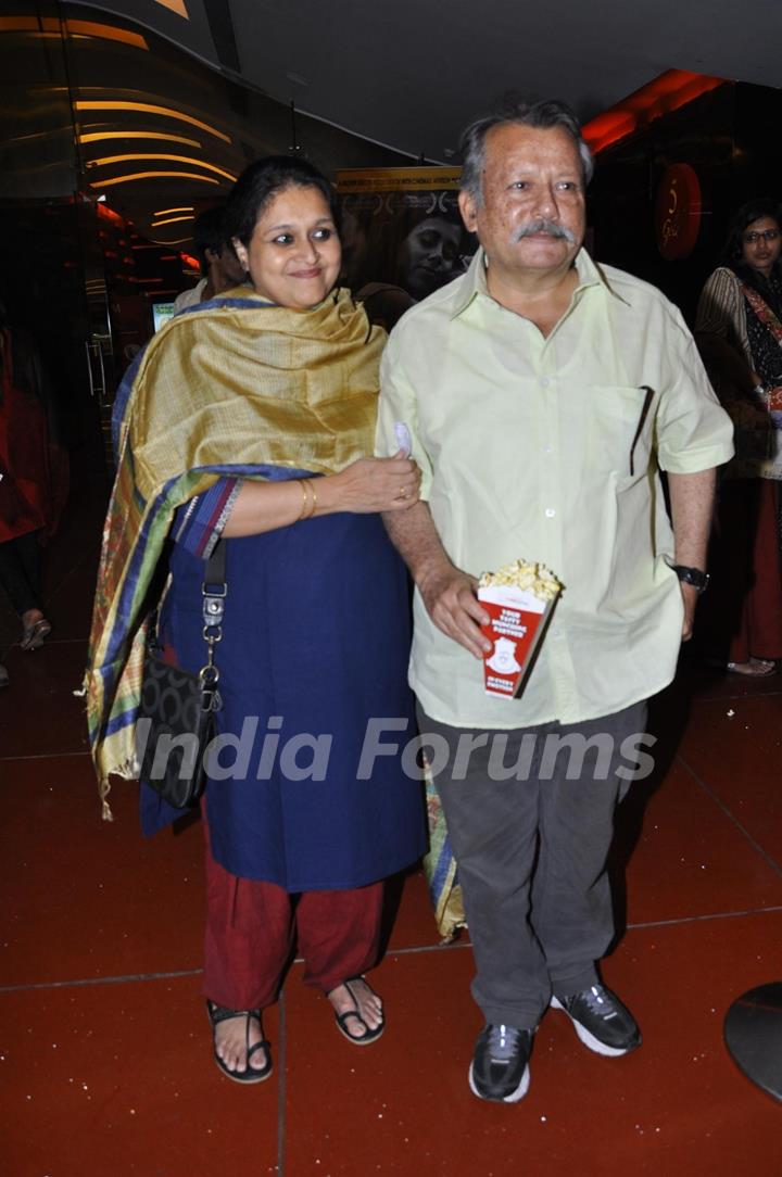 Pankaj Kapoor and Supriya Pathak grace the premiere of film 'Land Gold Women' at Cinemax