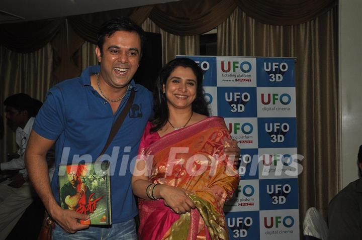 Supriya Pilgaonkar and Sumeet Raghavan at music launch of Marathi UFO film 'Sharyat'