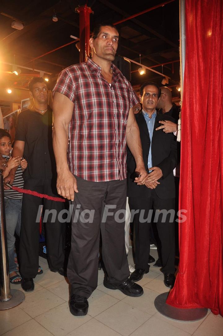 WWE Superstar Khali poses during the launch of game