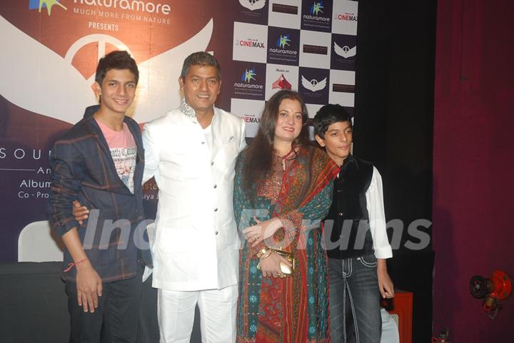 Aadesh Shrivastav's with wife and sons album launched based on 26/11 &quot;Sounds of Peace&quot; at Cinemax