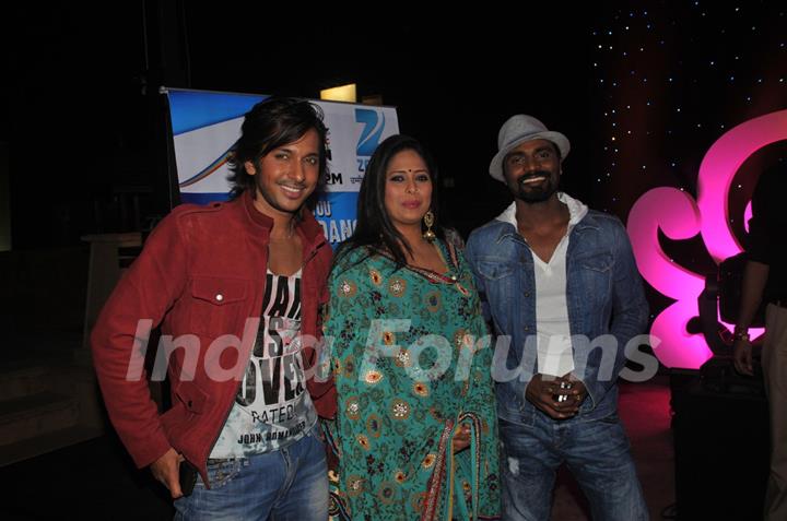 Remo Dsouza, Terence Lewis and Geeta Kapur at launch of Dance India Dance Season 3 at JW Marriott