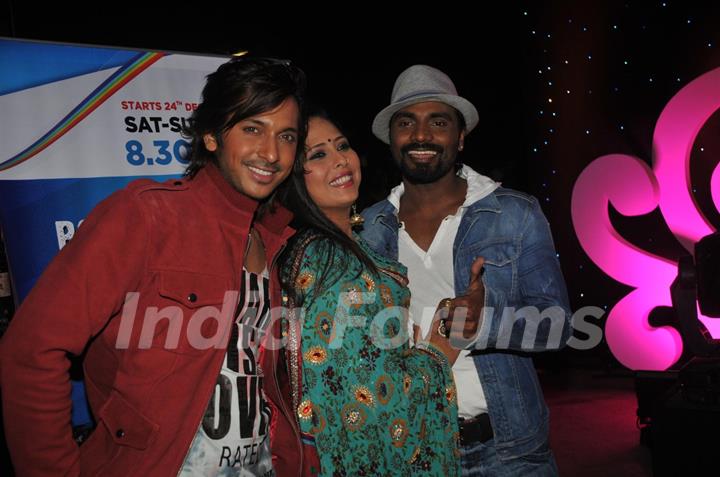 Remo Dsouza, Terence Lewis and Geeta Kapur at launch of Dance India Dance Season 3 at JW Marriott