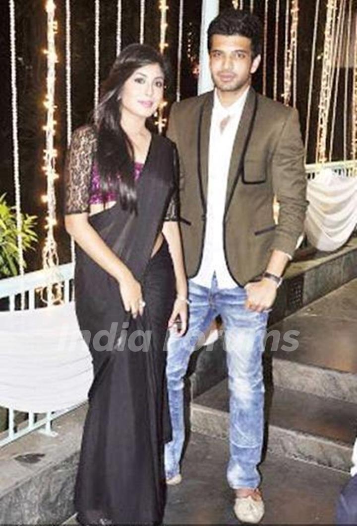 Karan Kundra and Kritika Kamra at Shabbir and Kanchi's wedding reception