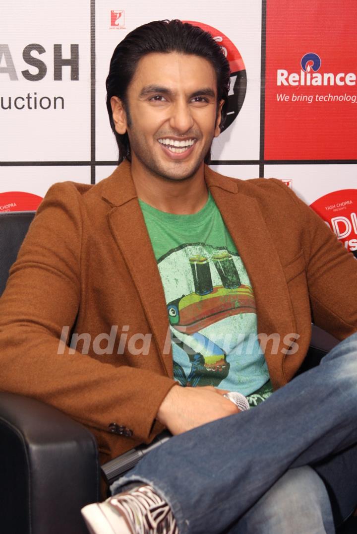 Ranveer Singh at Reliance Digital to promote his film &quot;Ladies vs Ricky Bahl&quot; in New Delhi