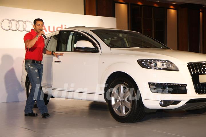 Audi India officially presenting an Audi Q7 to Superstar Salman Khan acknowledged the success of film 'Bodyguard' in Mumbai